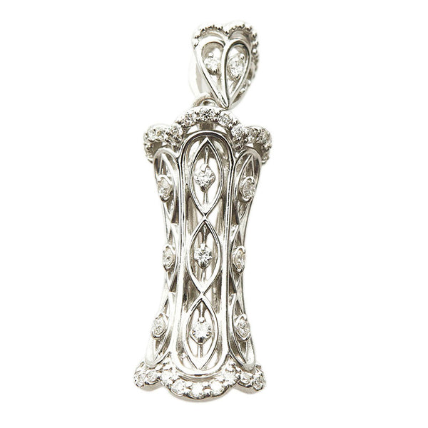 Pt900 プラチナ ダイヤ0.25ct ペンダントトップ レディース 【中古】