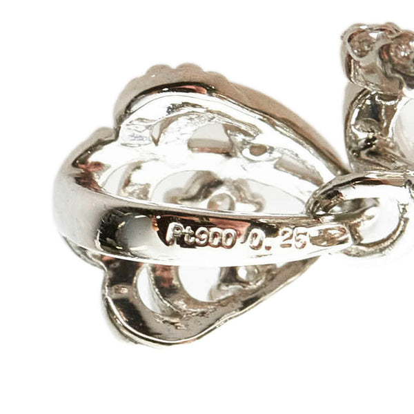 Pt900 プラチナ ダイヤ0.25ct ペンダントトップ レディース 【中古】