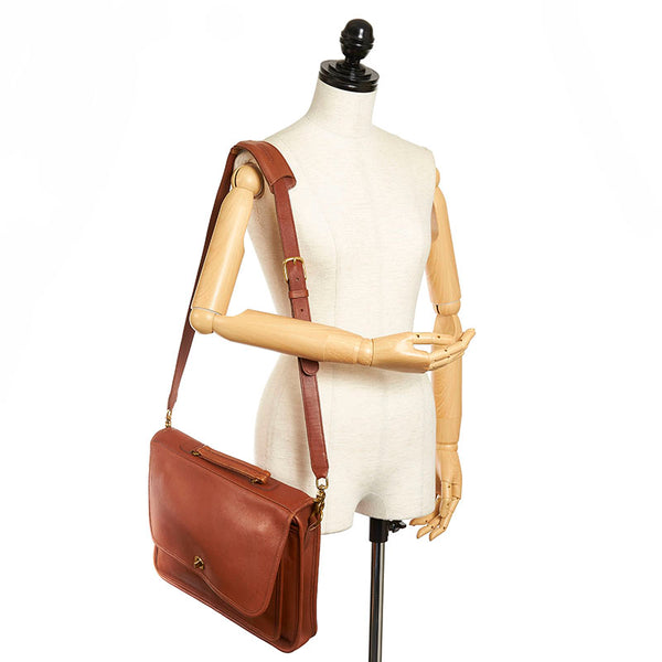 コーチ ショルダーバッグ ビジネスバッグ 2WAY 5181 ブラウン レザー メンズ COACH 【中古】