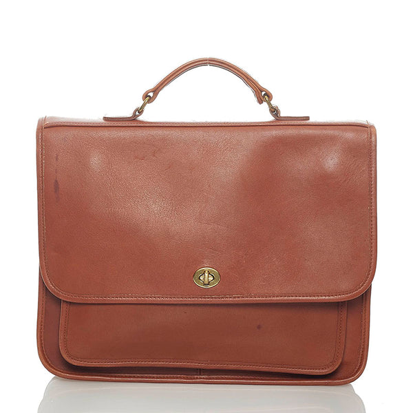 コーチ ショルダーバッグ ビジネスバッグ 2WAY 5181 ブラウン レザー メンズ COACH 【中古】