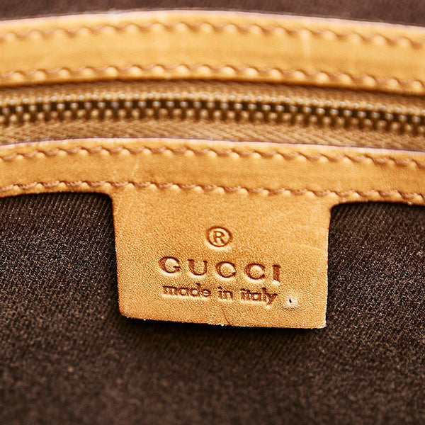 グッチ GGキャンバス トートバッグ 120897 ベージュ スウェード キャンバス レディース GUCCI 【中古】