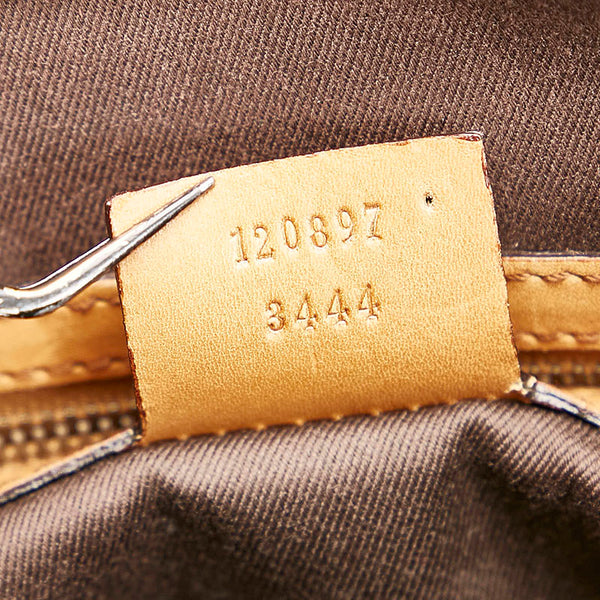 グッチ GGキャンバス トートバッグ 120897 ベージュ スウェード キャンバス レディース GUCCI 【中古】