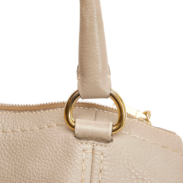 プラダ ヴィッテロダイノ ハンドバッグ ショルダーバッグ 2WAY BR4420 POMICE グレージュ レザー レディース PRADA 【中古】