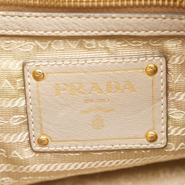プラダ ヴィッテロダイノ ハンドバッグ ショルダーバッグ 2WAY BR4420 POMICE グレージュ レザー レディース PRADA 【中古】