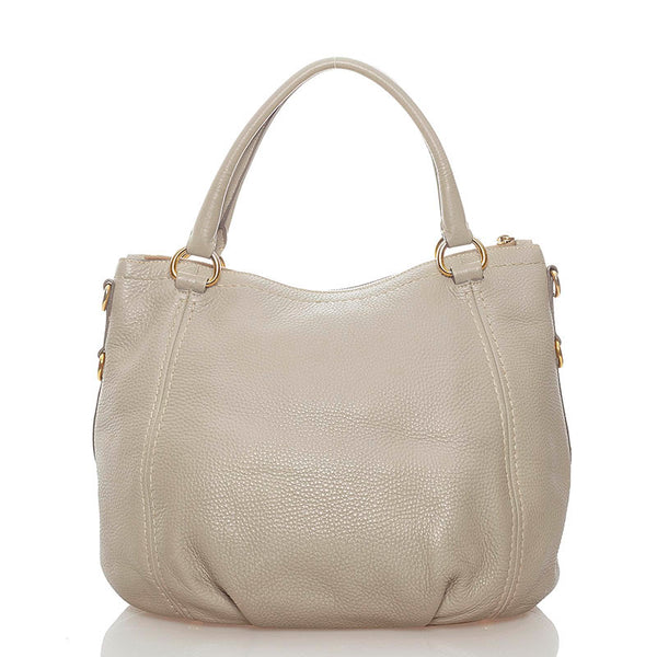 プラダ ヴィッテロダイノ ハンドバッグ ショルダーバッグ 2WAY BR4420 POMICE グレージュ レザー レディース PRADA 【中古】
