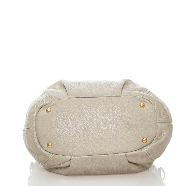 プラダ ヴィッテロダイノ ハンドバッグ ショルダーバッグ 2WAY BR4420 POMICE グレージュ レザー レディース PRADA 【中古】