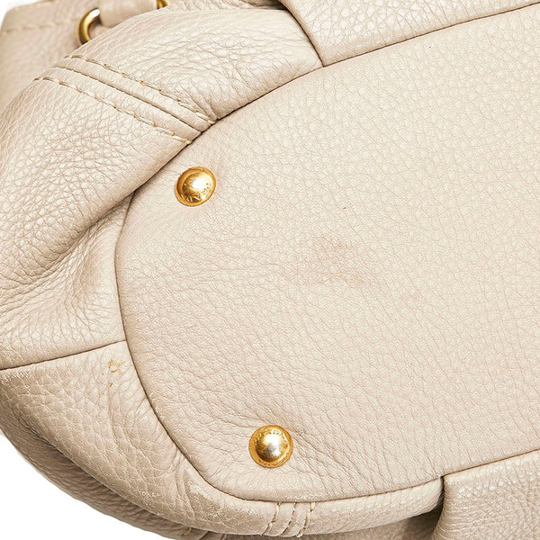プラダ ヴィッテロダイノ ハンドバッグ ショルダーバッグ 2WAY BR4420 POMICE グレージュ レザー レディース PRADA 【中古】