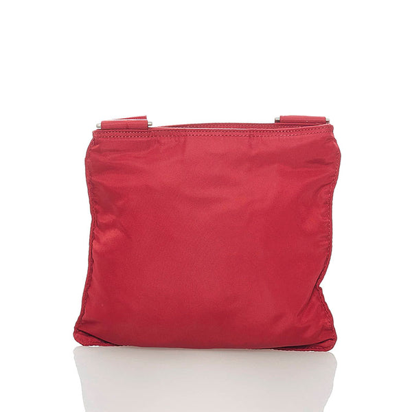プラダ VERA 斜め掛け ショルダーバッグ B7372 CHERRY レッド ナイロン レディース PRADA 【中古】
