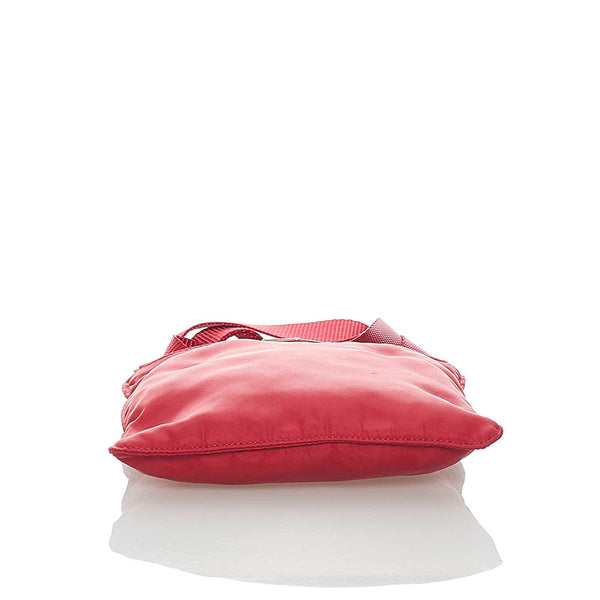 プラダ VERA 斜め掛け ショルダーバッグ B7372 CHERRY レッド ナイロン レディース PRADA 【中古】