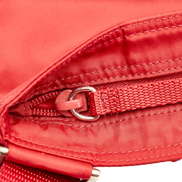 プラダ VERA 斜め掛け ショルダーバッグ B7372 CHERRY レッド ナイロン レディース PRADA 【中古】