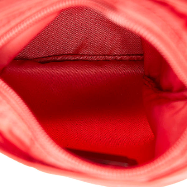 プラダ VERA 斜め掛け ショルダーバッグ B7372 CHERRY レッド ナイロン レディース PRADA 【中古】
