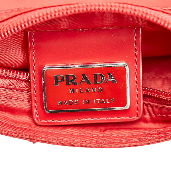 プラダ VERA 斜め掛け ショルダーバッグ B7372 CHERRY レッド ナイロン レディース PRADA 【中古】