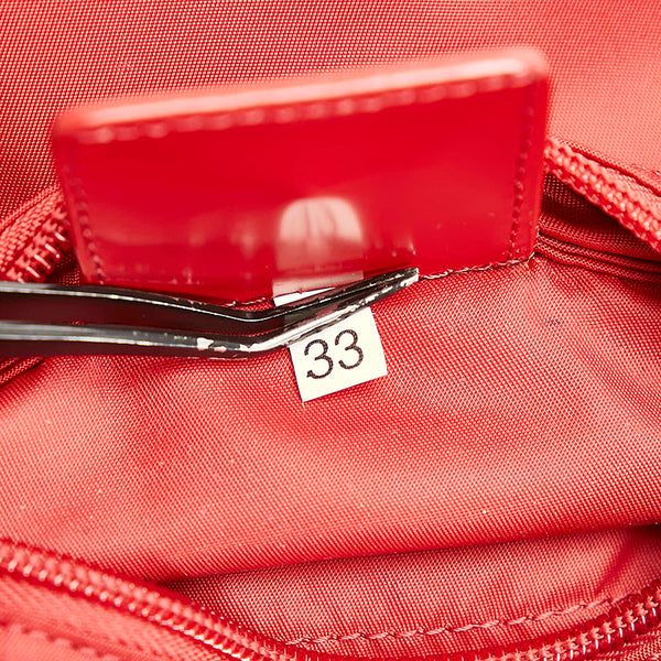 プラダ VERA 斜め掛け ショルダーバッグ B7372 CHERRY レッド ナイロン レディース PRADA 【中古】