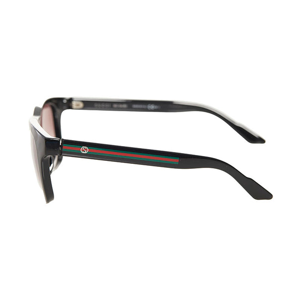 グッチ シェリー ウェリントン サングラス GG 1126/F/S D28N6 ブラック ブラウン プラスチック レディース GUCCI 【中古】