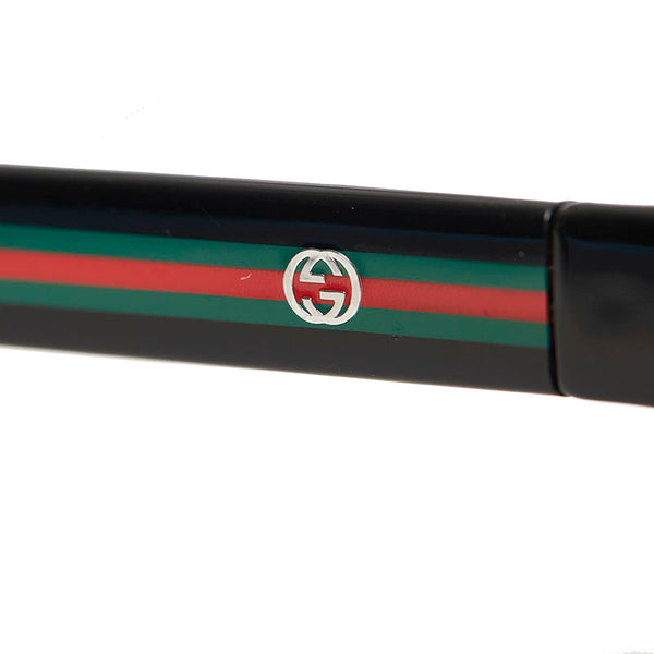 グッチ シェリー ウェリントン サングラス GG 1126/F/S D28N6 ブラック ブラウン プラスチック レディース GUCCI 【中古】