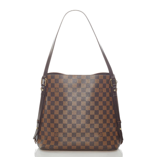 ルイ ヴィトン ダミエ カバ リヴィントン トートバッグ N41108 エベヌ PVC レザー レディース LOUIS VUITTON 【中古】