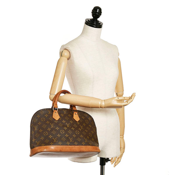 ルイ ヴィトン モノグラム アルマ 旧型 ハンドバッグ M51130 ブラウン PVC レザー レディース LOUIS VUITTON 【中古】