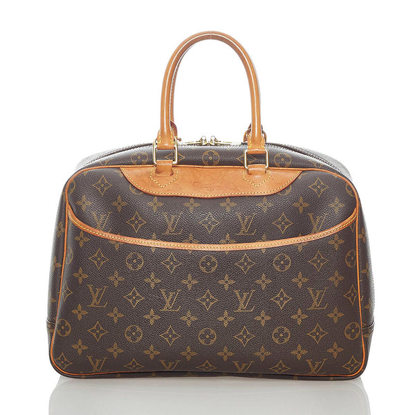 ルイ ヴィトン モノグラム ドーヴィル ハンドバッグ M47270 ブラウン PVC レザー レディース LOUIS VUITTON 【中古】