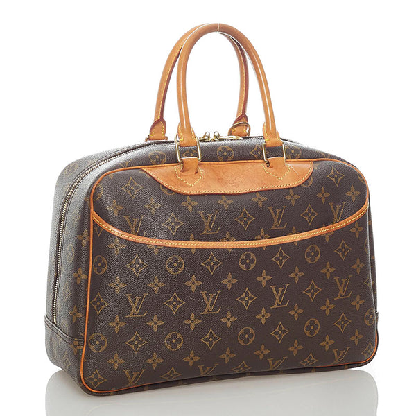 ルイ ヴィトン モノグラム ドーヴィル ハンドバッグ M47270 ブラウン PVC レザー レディース LOUIS VUITTON 【中古】