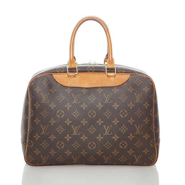 ルイ ヴィトン モノグラム ドーヴィル ハンドバッグ M47270 ブラウン PVC レザー レディース LOUIS VUITTON 【中古】