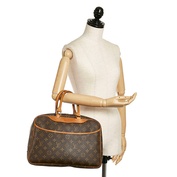 ルイ ヴィトン モノグラム ドーヴィル ハンドバッグ M47270 ブラウン PVC レザー レディース LOUIS VUITTON 【中古】
