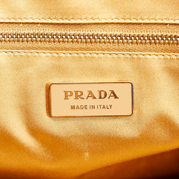 プラダ サフィアーノ ハンドバッグ ボストンバッグ イエロー レザー レディース PRADA 【中古】