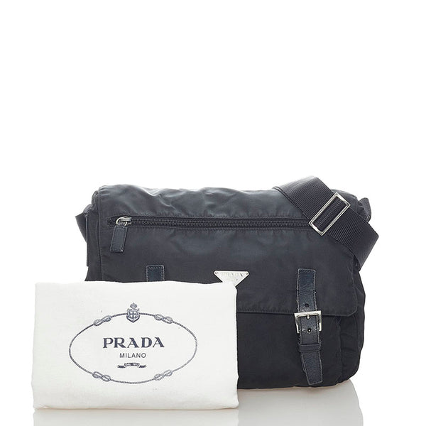 プラダ 斜めがけ ショルダー ブラック ナイロン レディース PRADA 【中古】