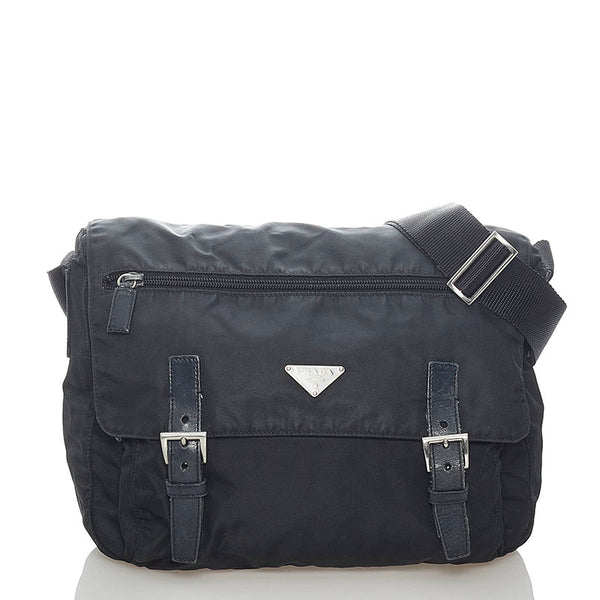 プラダ 斜めがけ ショルダー ブラック ナイロン レディース PRADA 【中古】