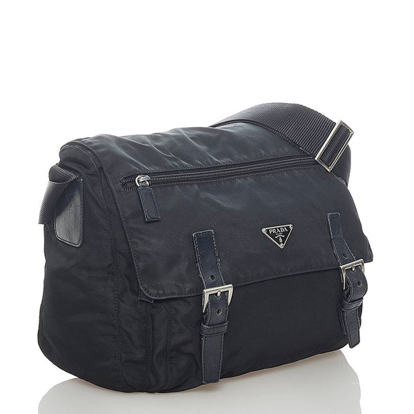 プラダ 斜めがけ ショルダー ブラック ナイロン レディース PRADA 【中古】