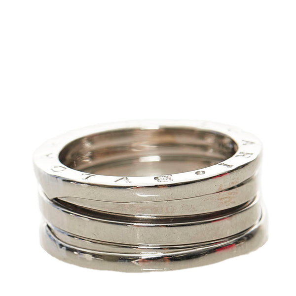 ブルガリ K18WG ホワイトゴールド ビーゼロワン 3バンドリング リング 指輪 レディース BVLGARI 12号 【中古】