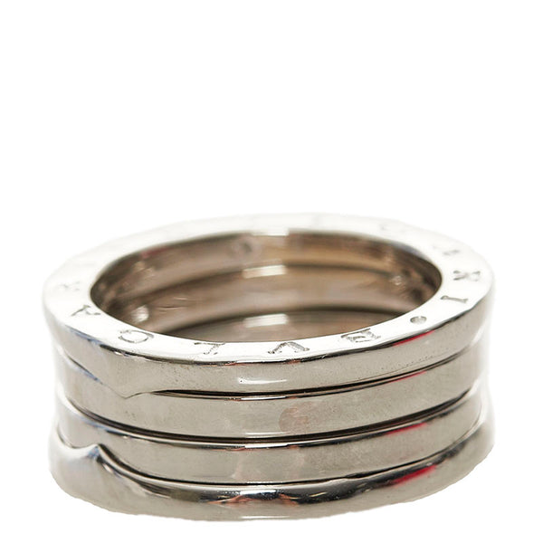 ブルガリ K18WG ホワイトゴールド ビーゼロワン 3バンドリング リング 指輪 レディース BVLGARI 12号 【中古】
