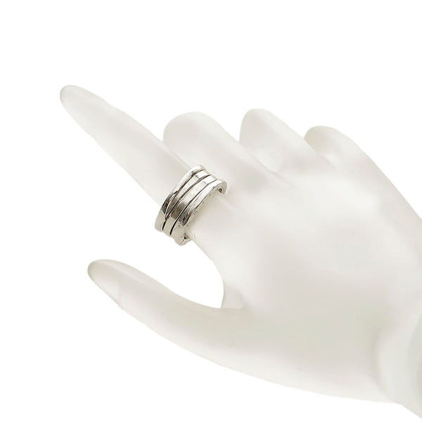 ブルガリ K18WG ホワイトゴールド ビーゼロワン 3バンドリング リング 指輪 レディース BVLGARI 12号 【中古】