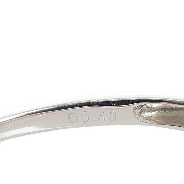 K18WG ホワイトゴールド ダイヤ0.40ct リング 指輪 レディース 16号 【中古】
