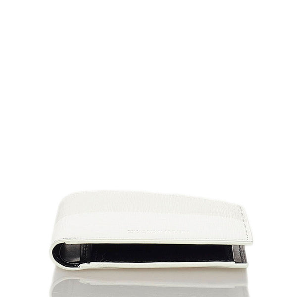 カルバンクライン 二つ折り財布 ホワイト レザー メンズ Calvin Klein 【中古】