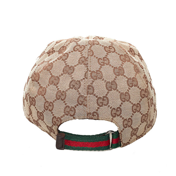 グッチ シェリー GGキャンバス キャップ ベージュ ポリエステル コットン レディース GUCCI 【中古】