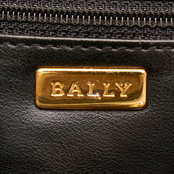 バリー チェーン ショルダーバッグ ブラック レザー レディース BALLY 【中古】