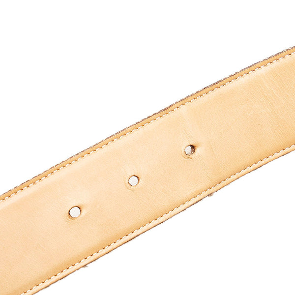 コーチ シグネチャー SMALL ベルト 8573 ブラウン キャンバス レザー レディース COACH 【中古】