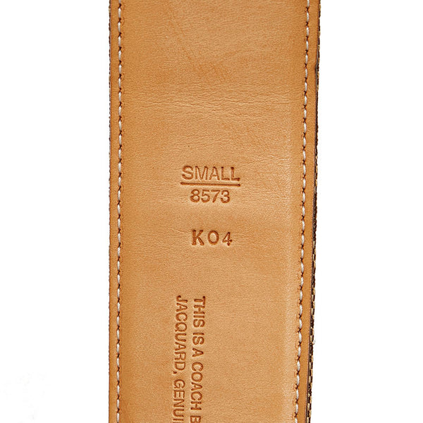 コーチ シグネチャー SMALL ベルト 8573 ブラウン キャンバス レザー レディース COACH 【中古】