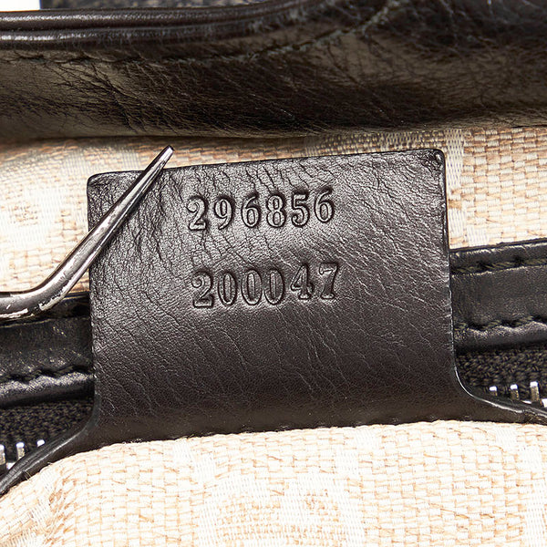 グッチ ソフト スティラップ ショルダーバッグ 296856 ブラック レザー レディース GUCCI 【中古】