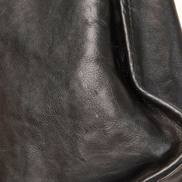 グッチ ソフト スティラップ ショルダーバッグ 296856 ブラック レザー レディース GUCCI 【中古】