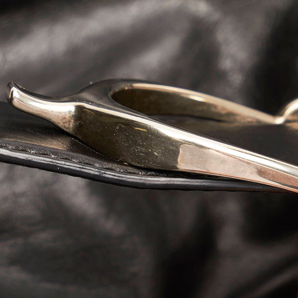 グッチ ソフト スティラップ ショルダーバッグ 296856 ブラック レザー レディース GUCCI 【中古】