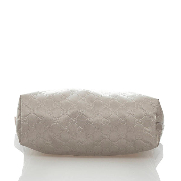 グッチ GGナイロン 斜め掛け ショルダーバッグ 314529 グレー ピンク ナイロン レザー レディース GUCCI 【中古】