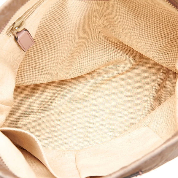 グッチ GGナイロン 斜め掛け ショルダーバッグ 314529 グレー ピンク ナイロン レザー レディース GUCCI 【中古】