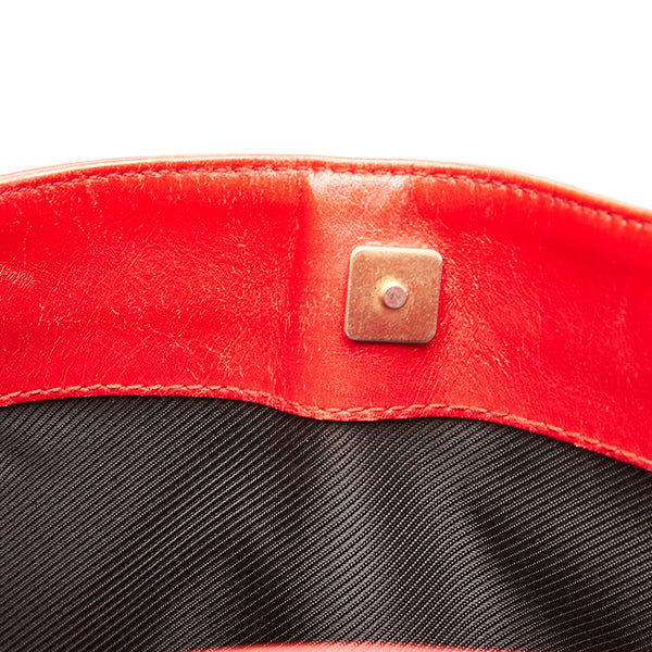 グッチ GGキャンバス ショルダーバッグ 0014231 ネイビー レッド キャンバス レザー レディース GUCCI 【中古】