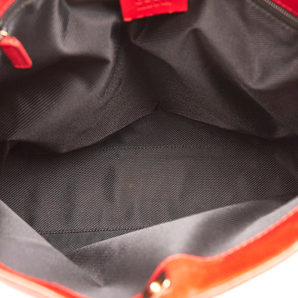 グッチ GGキャンバス ショルダーバッグ 0014231 ネイビー レッド キャンバス レザー レディース GUCCI 【中古】