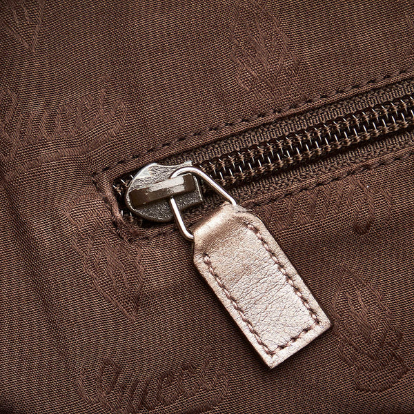 グッチ GGインプリメ ハンドバッグ トートバッグ 211137 グレー シルバー PVC レザー レディース GUCCI 【中古】