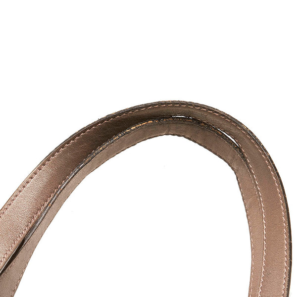 グッチ GGインプリメ ハンドバッグ トートバッグ 211137 グレー シルバー PVC レザー レディース GUCCI 【中古】