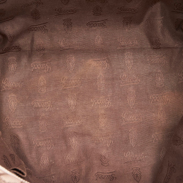 グッチ GGインプリメ ハンドバッグ トートバッグ 211137 グレー シルバー PVC レザー レディース GUCCI 【中古】