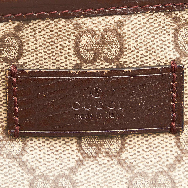 グッチ GGスプリーム トートバッグ 181086 ベージュ ブラウン PVC レザー レディース GUCCI 【中古】