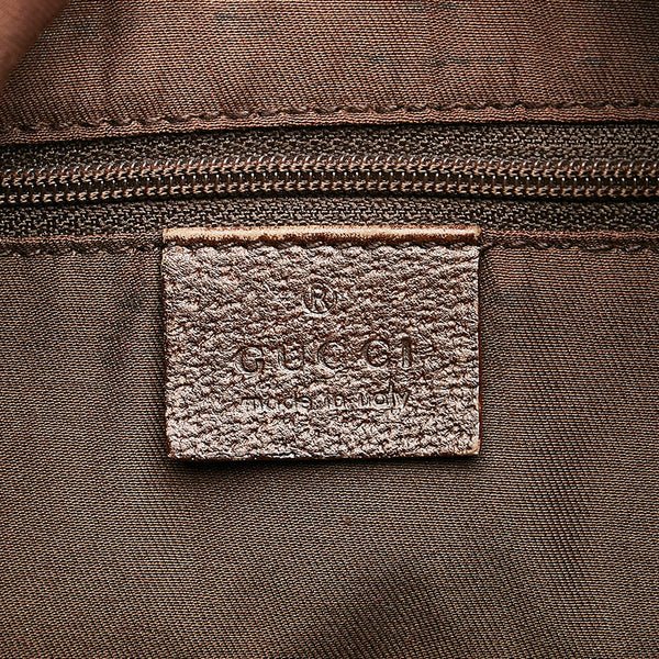 グッチ GGキャンバス アビー ハンドバッグ トートバッグ 130739 ベージュ ブラウン キャンバス レザー レディース GUCCI 【中古】